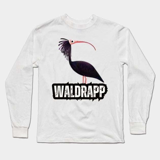 Waldrapp, northern bald ibis, hermit ibis Long Sleeve T-Shirt by TRACHLUIM